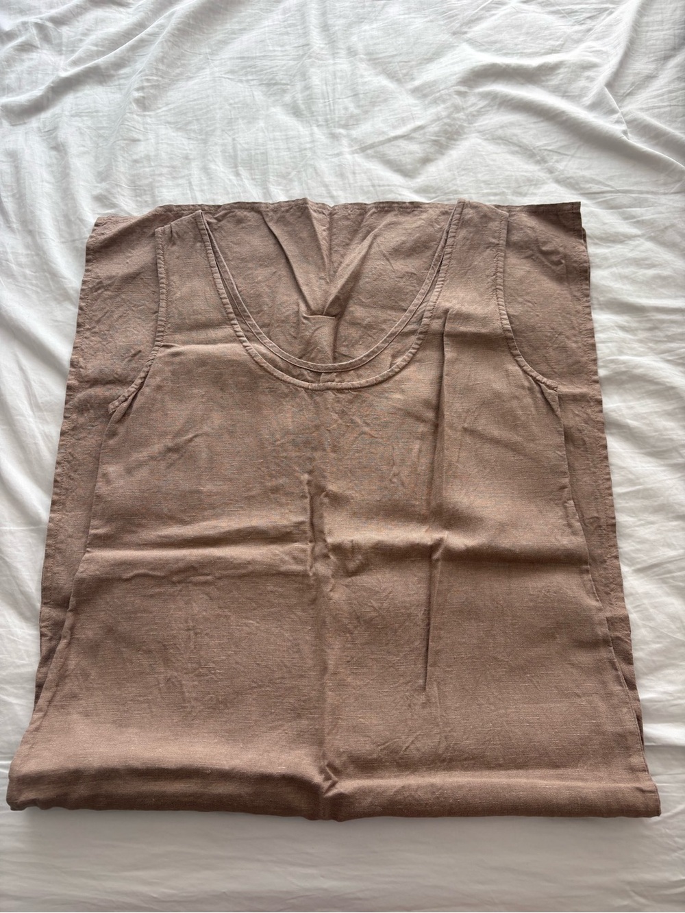 100% Italian Linen Brown Light Cocktail dress